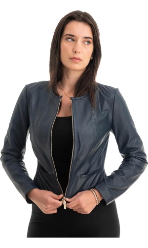 Γνήσιο Γυναικέιο Δερμάτινο Μπουφάν - Z798