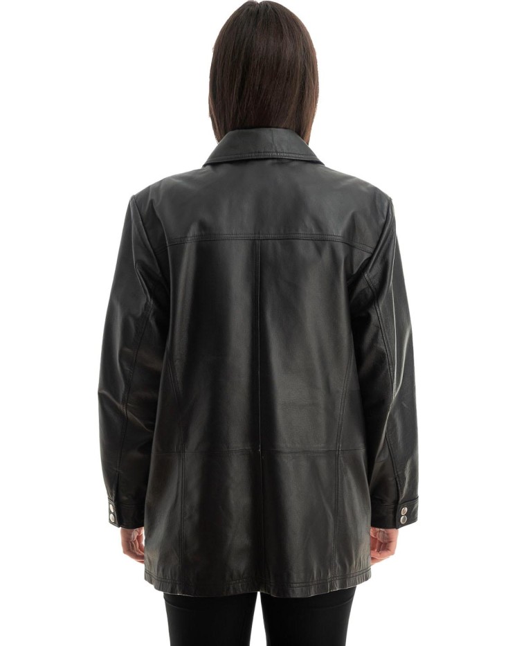 Γνήσιο Γυναικέιο Δερμάτινο Μπουφάν - Z799