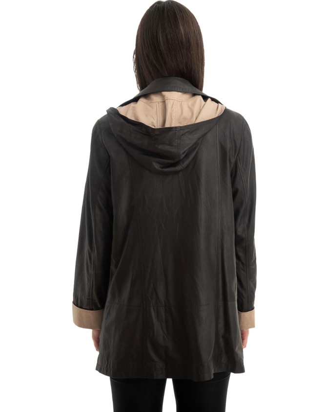 Γνήσιο Γυναικέιο Δερμάτινο Μπουφάν - Z804