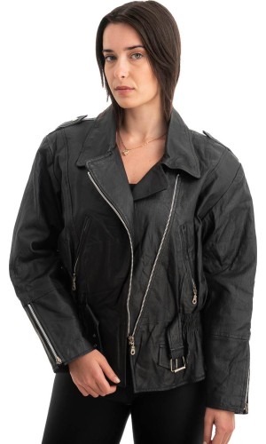 Γνήσιο Γυναικέιο Δερμάτινο Μπουφάν - Z805