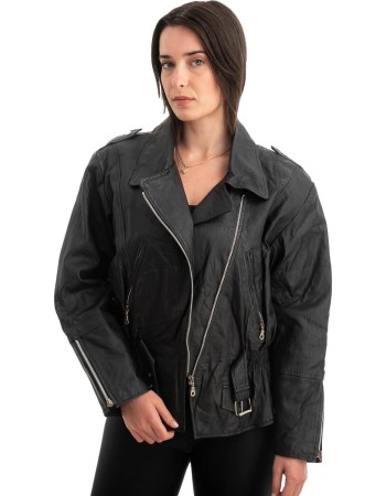 Γνήσιο Γυναικέιο Δερμάτινο Μπουφάν - Z805