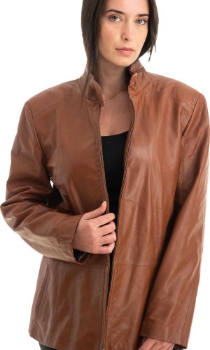 Γνήσιο Γυναικέιο Δερμάτινο Μπουφάν - Z806