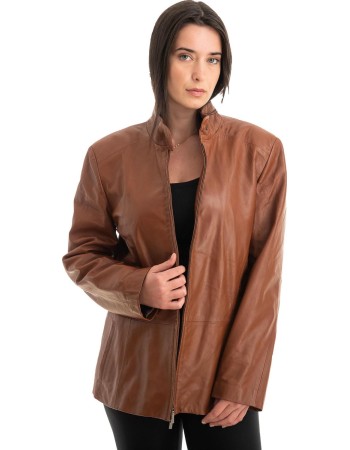 Γνήσιο Γυναικέιο Δερμάτινο Μπουφάν - Z806