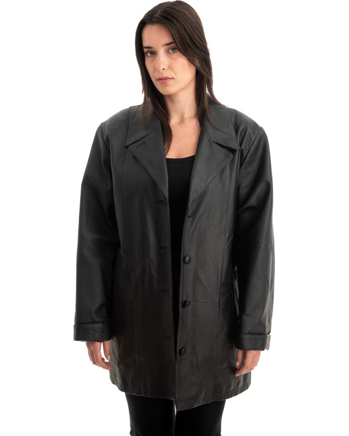 Γνήσιο Γυναικέιο Δερμάτινο Μπουφάν - Z809