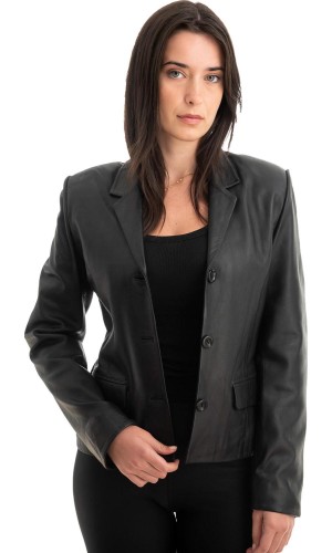 Γνήσιο Γυναικέιο Δερμάτινο Σακάκι - Z810