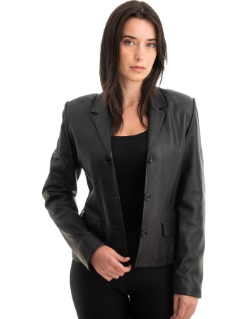 Γνήσιο Γυναικέιο Δερμάτινο Σακάκι - Z810