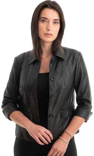 Γνήσιο Γυναικέιο Δερμάτινο Μπουφάν - Z814