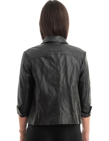 Γνήσιο Γυναικέιο Δερμάτινο Μπουφάν - Z814
