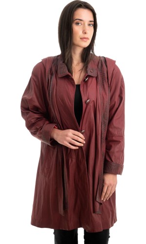 Γνήσιο Γυναικέιο Δερμάτινο Μπουφάν - Z815