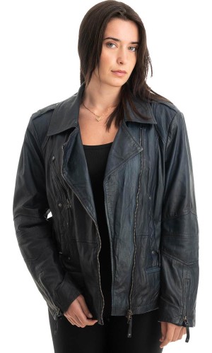 Γνήσιο Γυναικέιο Δερμάτινο Μπουφάν - Z816