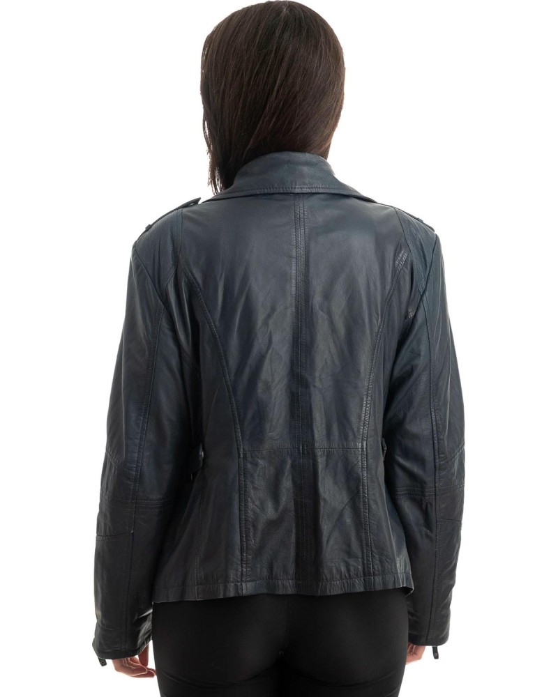 Γνήσιο Γυναικέιο Δερμάτινο Μπουφάν - Z816