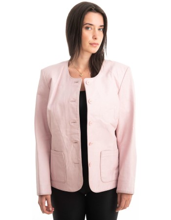 Γνήσιο Γυναικέιο Δερμάτινο Σακάκι - Z817