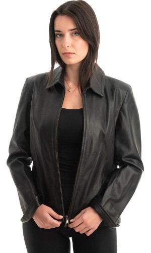 Γνήσιο Γυναικέιο Δερμάτινο Μπουφάν - Z818