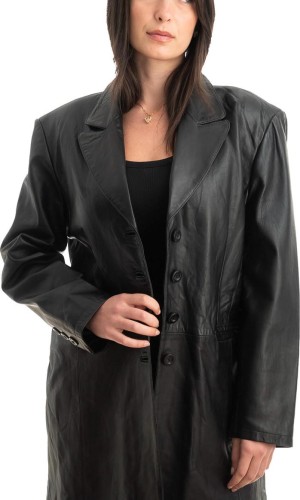 Γνήσιο Γυναικέιο Δερμάτινο Παλτό - Z822