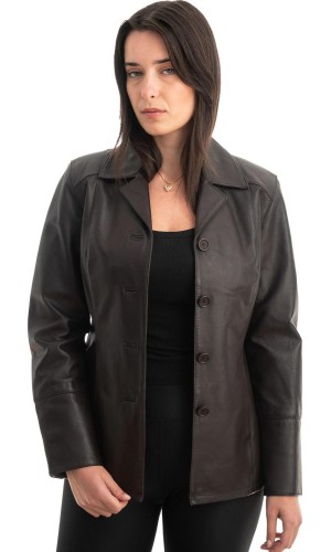 Γνήσιο Γυναικέιο Δερμάτινο Σακάκι - Z823