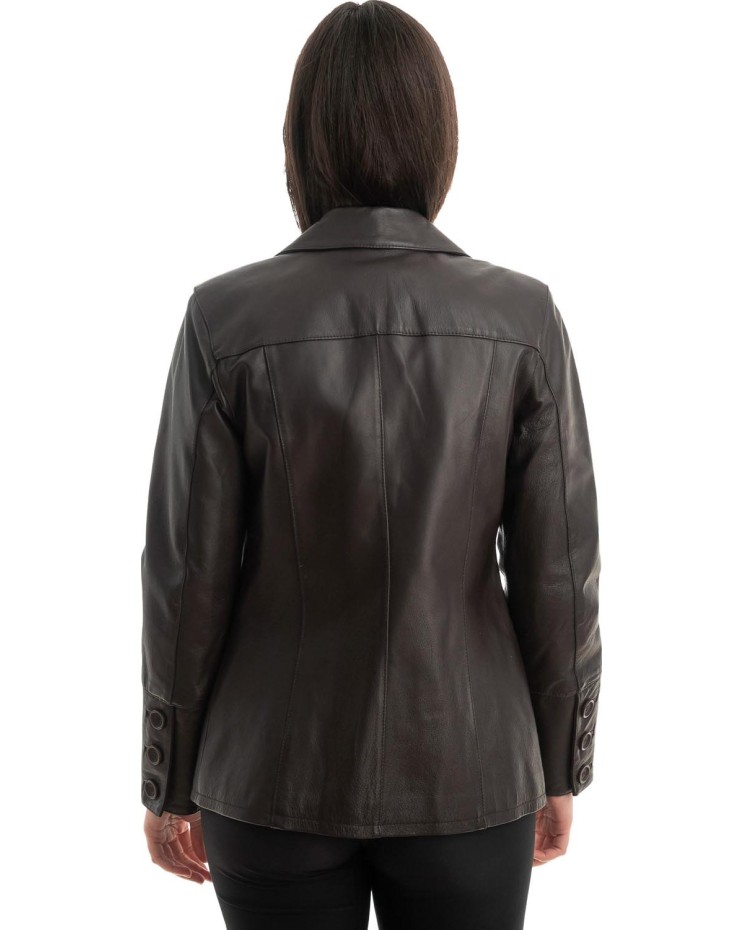 Γνήσιο Γυναικέιο Δερμάτινο Σακάκι - Z823