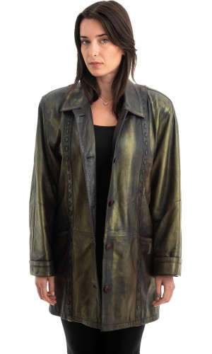 Γνήσιο Γυναικέιο Δερμάτινο Μπουφάν - Z824