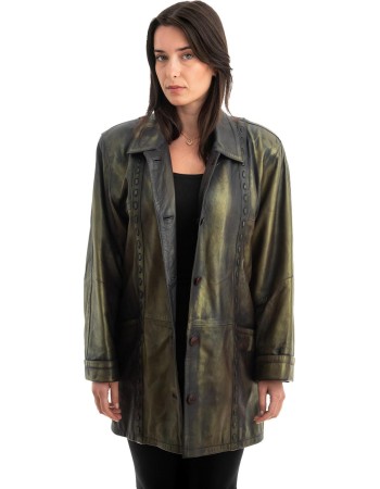 Γνήσιο Γυναικέιο Δερμάτινο Μπουφάν - Z824