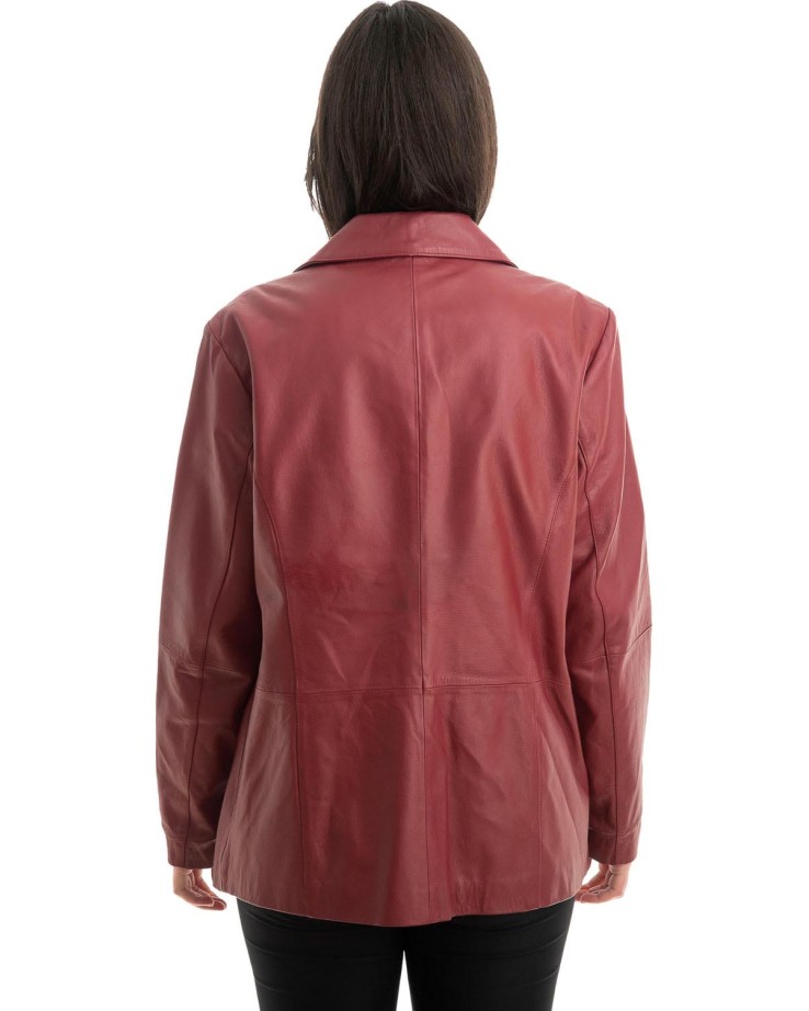 Γνήσιο Γυναικέιο Δερμάτινο Σακάκι - Z825