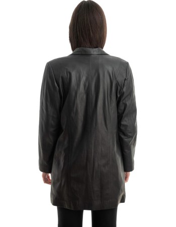 Γνήσιο Γυναικέιο Δερμάτινο Παλτό - Z827