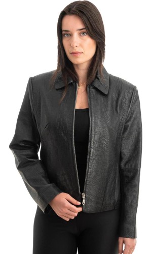 Γνήσιο Γυναικέιο Δερμάτινο Μπουφάν - Z828