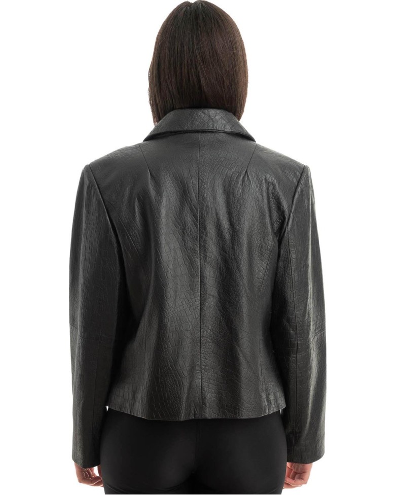 Γνήσιο Γυναικέιο Δερμάτινο Μπουφάν - Z828