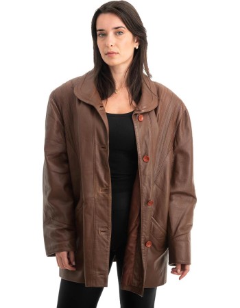 Γνήσιο Γυναικέιο Δερμάτινο Μπουφάν - Z829