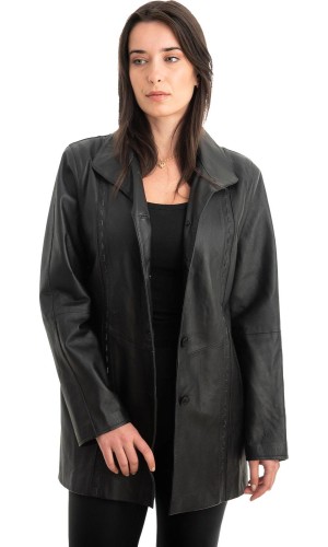 Γνήσιο Γυναικέιο Δερμάτινο Σακάκι - Z830