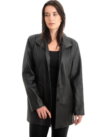 Γνήσιο Γυναικέιο Δερμάτινο Σακάκι - Z830