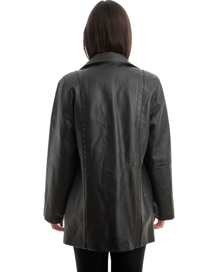 Γνήσιο Γυναικέιο Δερμάτινο Σακάκι - Z830