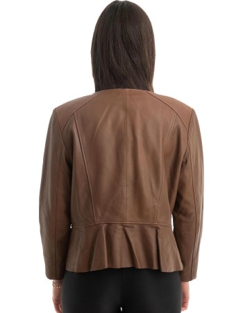 Γνήσιο Γυναικέιο Δερμάτινο Μπουφάν - Z831