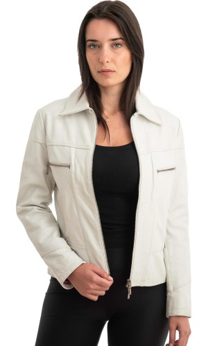 Γνήσιο Γυναικέιο Δερμάτινο Μπουφάν - Z832