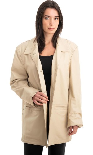 Γνήσιο Γυναικέιο Δερμάτινο Σακάκι - Z833