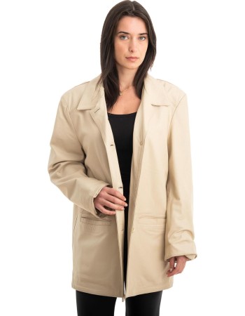 Γνήσιο Γυναικέιο Δερμάτινο Σακάκι - Z833