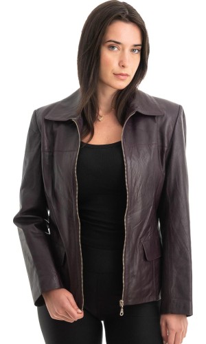 Γνήσιο Γυναικέιο Δερμάτινο Μπουφάν - Z834