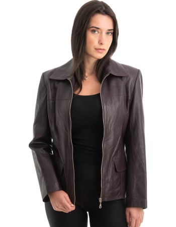 Γνήσιο Γυναικέιο Δερμάτινο Μπουφάν - Z834