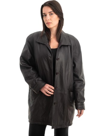 Γνήσιο Γυναικέιο Δερμάτινο Μπουφάν - Z835