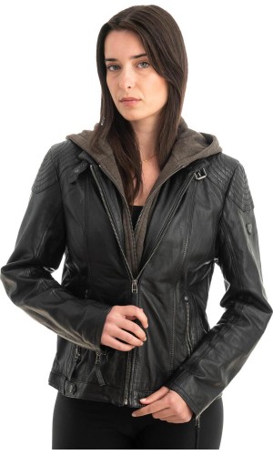 Γνήσιο Γυναικέιο Δερμάτινο Μπουφάν - Z836