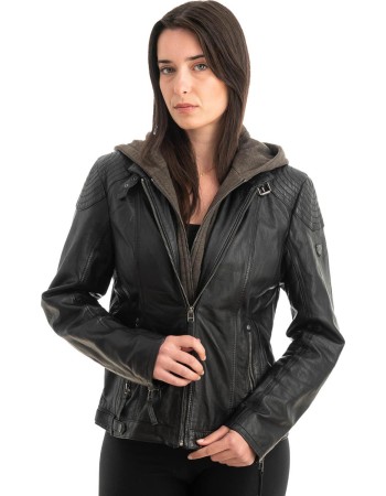 Γνήσιο Γυναικέιο Δερμάτινο Μπουφάν - Z836