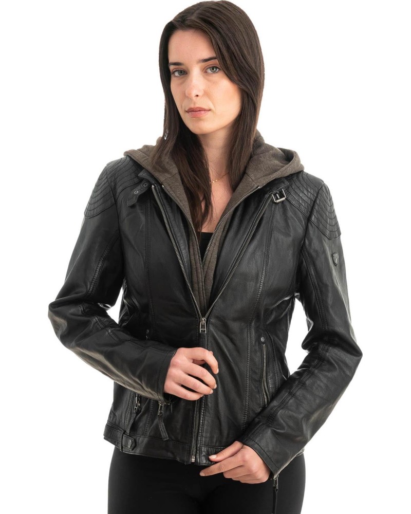 Γνήσιο Γυναικέιο Δερμάτινο Μπουφάν - Z836