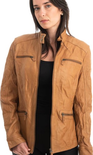 Γνήσιο Γυναικέιο Δερμάτινο Μπουφάν - Z838