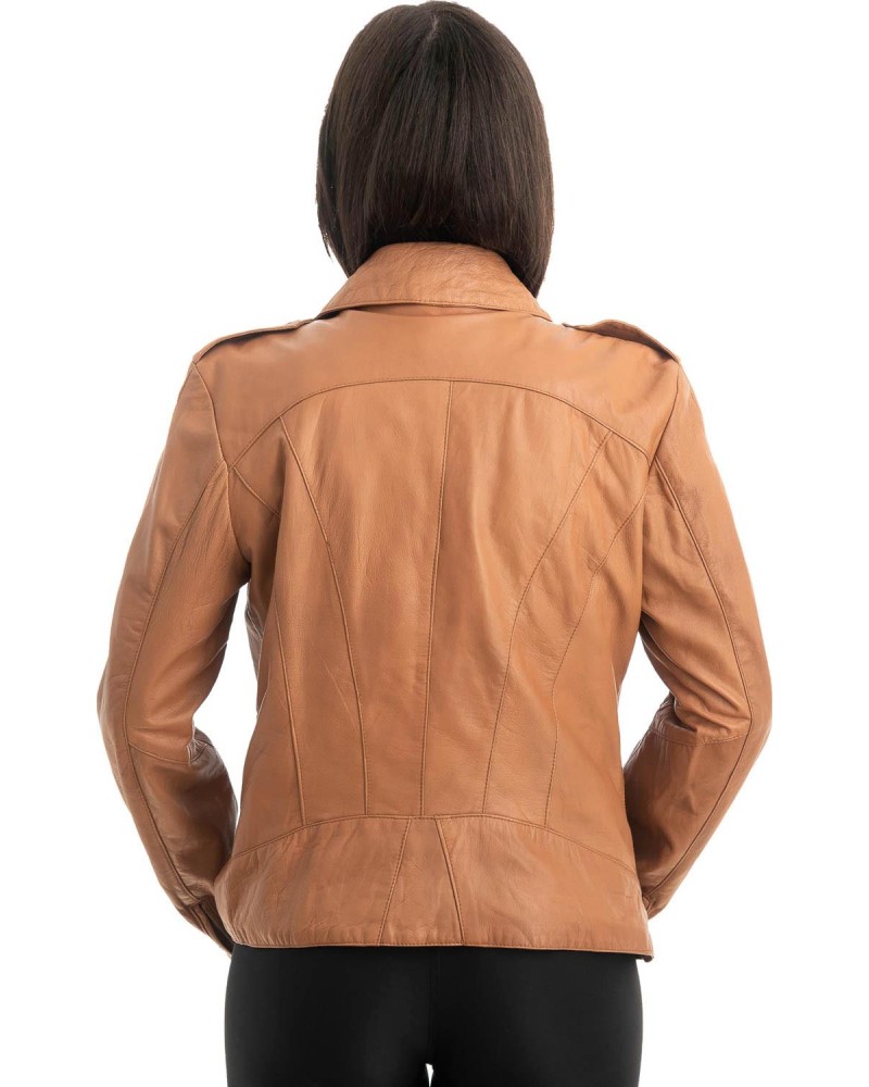 Γνήσιο Γυναικέιο Δερμάτινο Μπουφάν - Z841