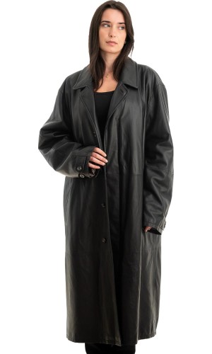 Γνήσιο Ανδρικό Δερμάτινο Παλτό - Z843