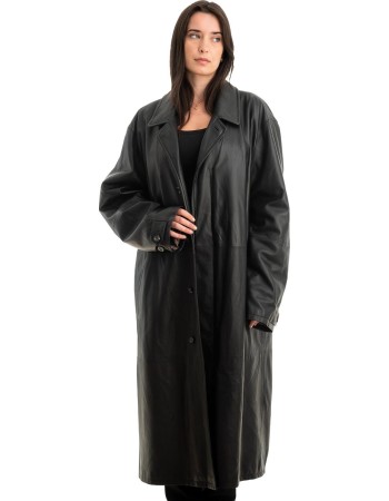 Γνήσιο Ανδρικό Δερμάτινο Παλτό - Z843