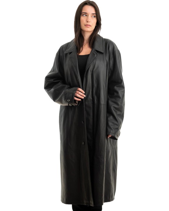 Γνήσιο Ανδρικό Δερμάτινο Παλτό - Z843