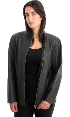 Γνήσιο Γυναικέιο Δερμάτινο Μπουφάν - Z844