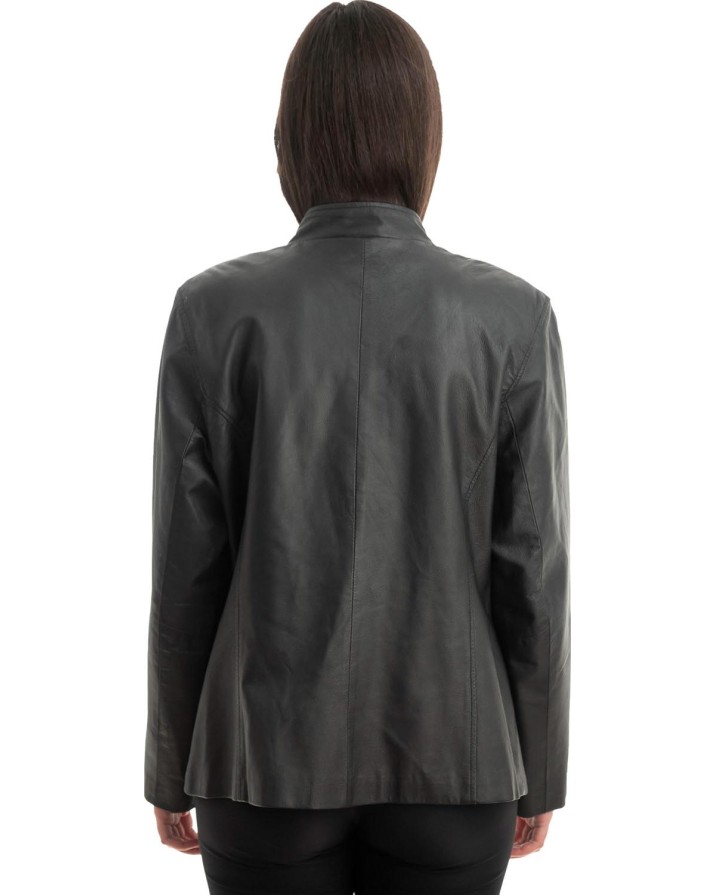 Γνήσιο Γυναικέιο Δερμάτινο Μπουφάν - Z844