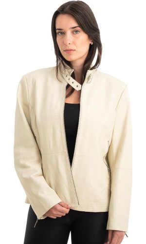 Γνήσιο Γυναικέιο Δερμάτινο Μπουφάν - Z845