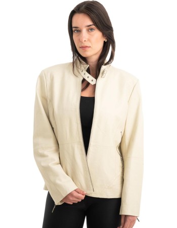 Γνήσιο Γυναικέιο Δερμάτινο Μπουφάν - Z845