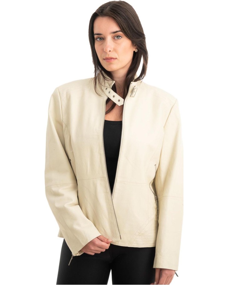 Γνήσιο Γυναικέιο Δερμάτινο Μπουφάν - Z845